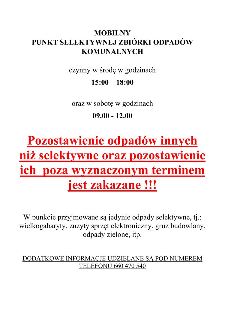 informacja PSZOK