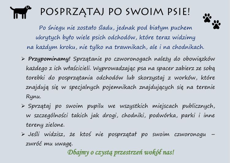 posprzątaj po swoim psie